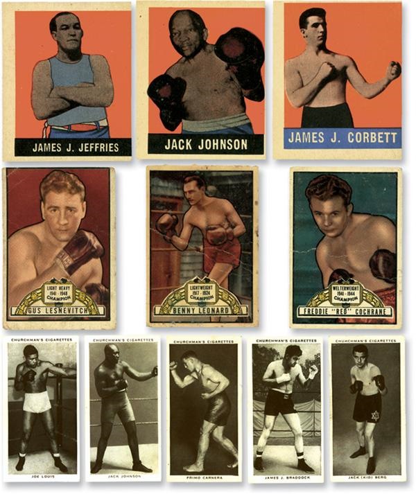 Muhammad Ali & Boxing - 1948 Leaf Set (49/50), (2) 1930’s Churchman’s Boxing Complete Sets and 1951 Ringside