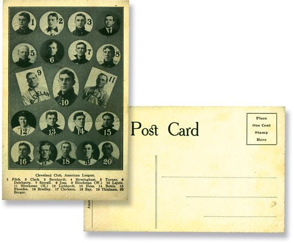 - 1908 Cleveland Baseball Club Team Postcard