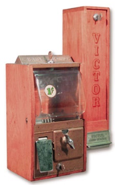 Coin Operated Machines - 1950's Victor Baseball Card Vending Machine