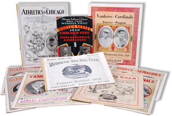 - 1921-1929 World Series Program Collection with 1927 Yankees (11)