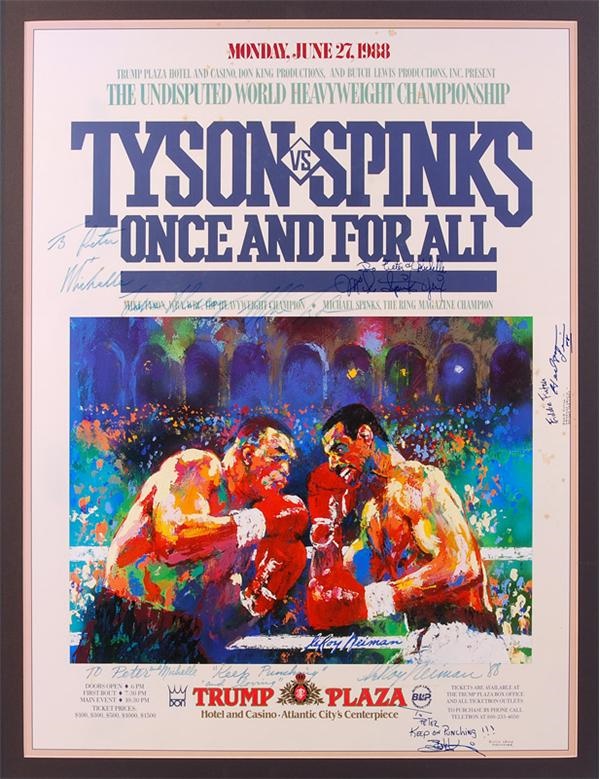 Muhammad Ali & Boxing - 1988 Mike Tyson vs. Michael Spinks Signed Fight Poster