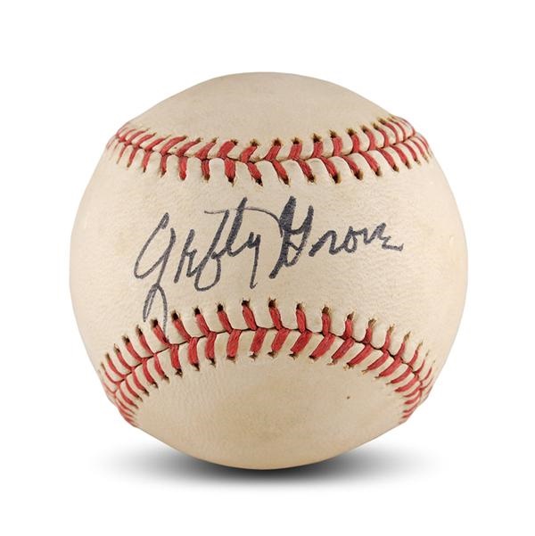 Baseball Autographs - Lefty Grove Single Signed Baseball