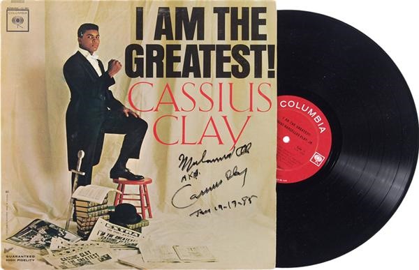 Muhammad Ali & Boxing - Cassius Clay “I Am The Greatest” Signed Album Cover