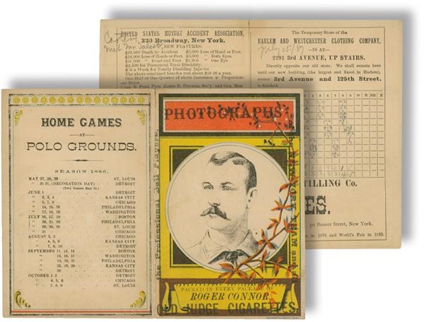 - 1889 New York Giants Scorcard with Roger Connor / Old Judge Cover