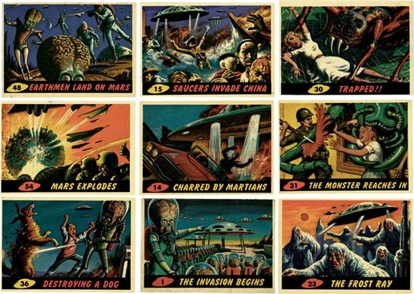 - Topps Mars Attacks Complete Set of 55 cards (1962)