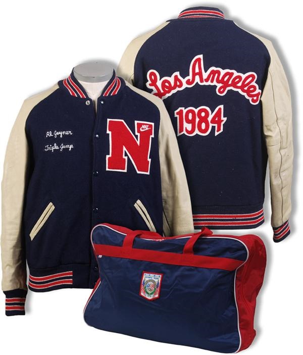 - Al Joyner’s 1984 Olympic Letterman’s Jacket & Levi’s Olympic Team Bag (2)