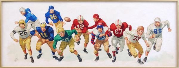 - 1948 All American Football Original Artwork by John Cullen Murphy
