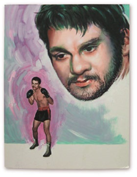Boxing Art - Ring Mundial Original Art- Roberto Duran