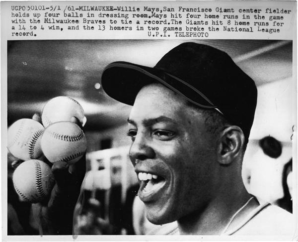 - WILLIE MAYS (B. 1931)<br>Four Homers, 1961