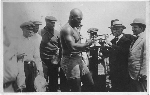 Muhammad Ali & Boxing - JACK JOHNSON (1878-1946)<br>Real Photo Postcard, 1900s