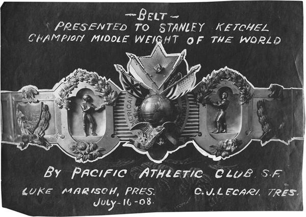 Muhammad Ali & Boxing - STANLEY KETCHEL (1886-1910)<br>The Belt, 1908