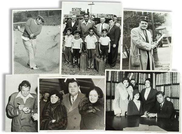 - BABE RUTH (1895-1948)<br>Collection of 18, 1930s-1940’s