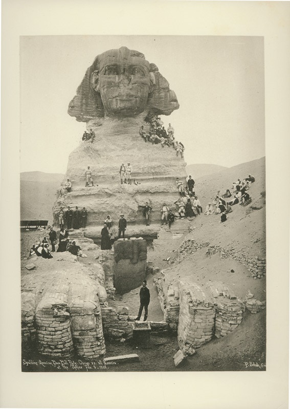 Spalding Tour Baseball Players at the Sphinx Print (1889)