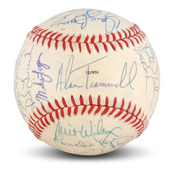 Baseball Autographs - 1984 World Champion Detroit Tigers Team Signed Baseball