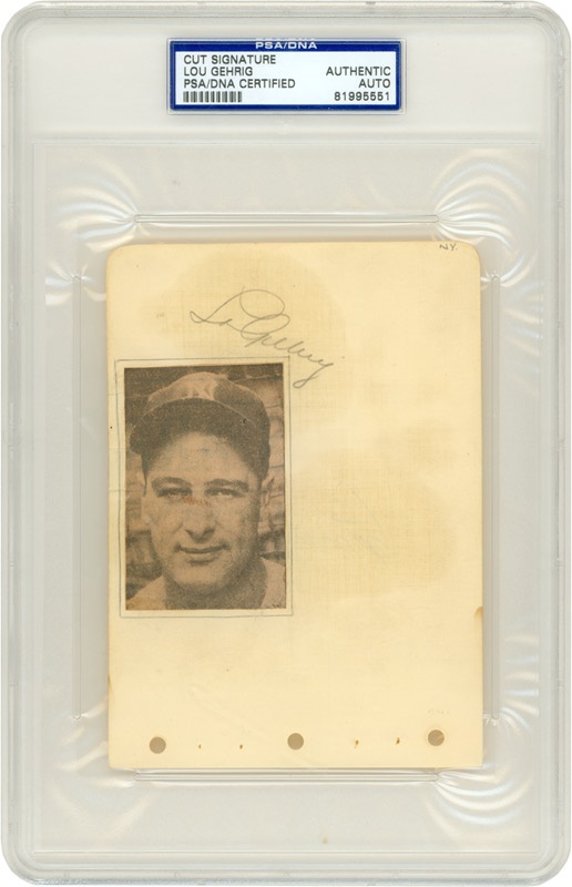 Baseball Autographs - Lou Gehrig Signed Album Page