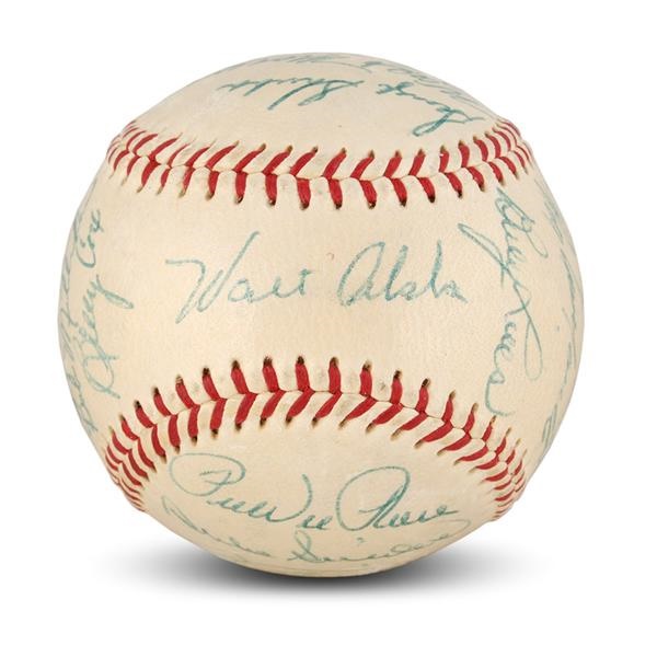 Baseball Autographs - 1954 Brooklyn Dodgers Team Signed Baseball