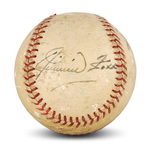 Baseball Autographs - 1930’s Jimmie Foxx and Lefty Grove Signed Baseball