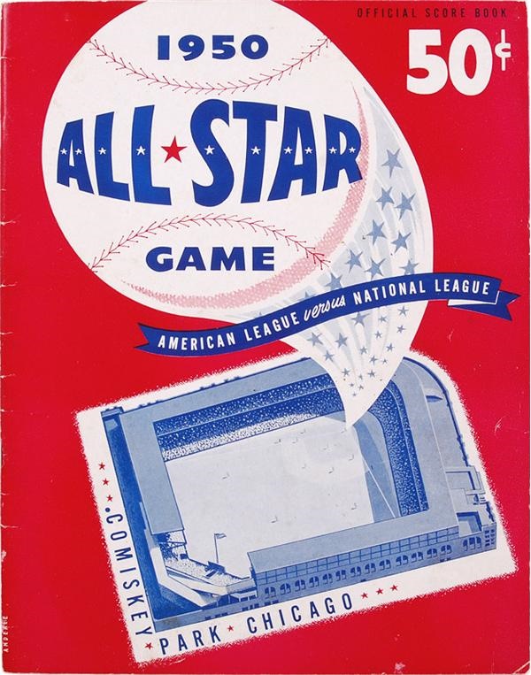 Baseball Autographs - 1950 All Star Game Signed Program with Jackie Robinson and Roy Campanella
