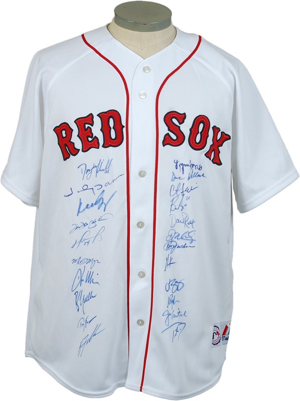 Baseball Autographs - 2004 World Champion Boston Red Sox Team Signed Jersey