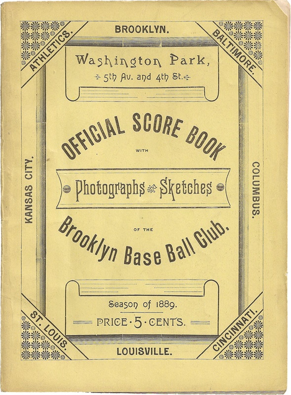 1889 Brooklyn Base Ball Club Program
