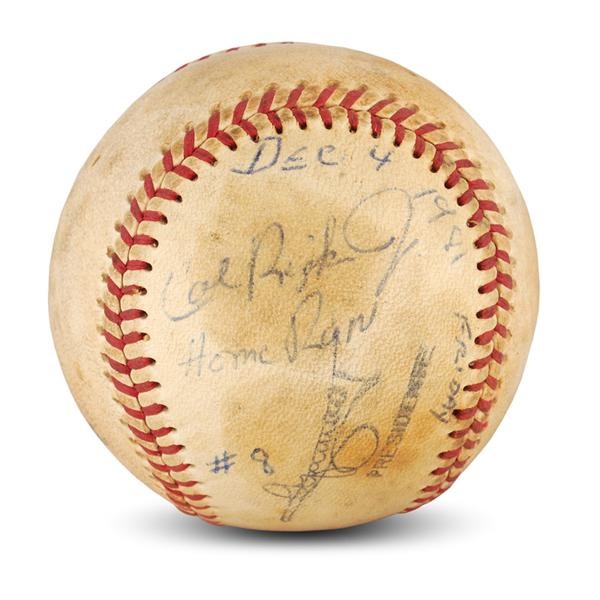 Baseball Autographs - 1981 Cal Ripken Jr. Signed Homerun Baseball