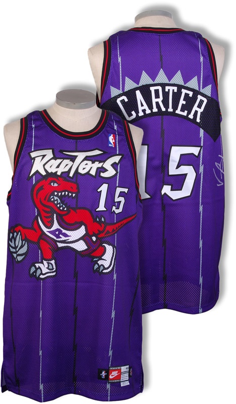 - 1998-99 Vince Carter Toronto Raptors Game Worn Jersey
