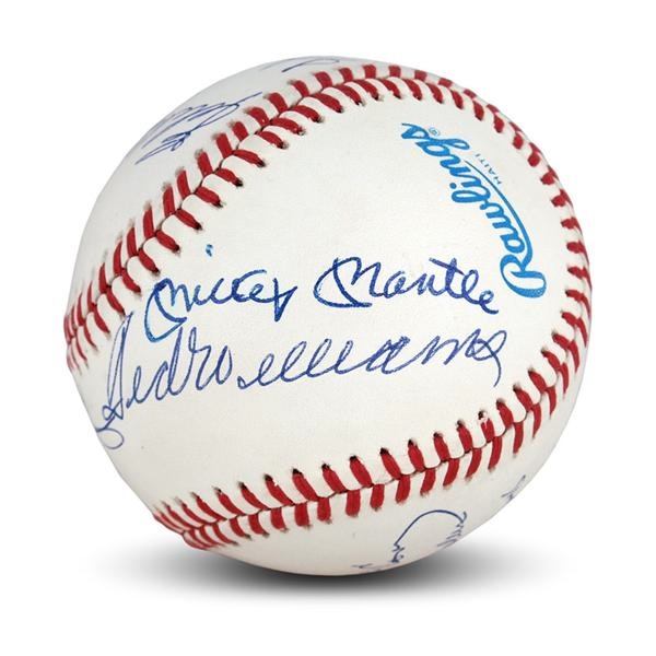 Baseball Autographs - 500 Home Run Club Signed Baseball with (11) Signatures