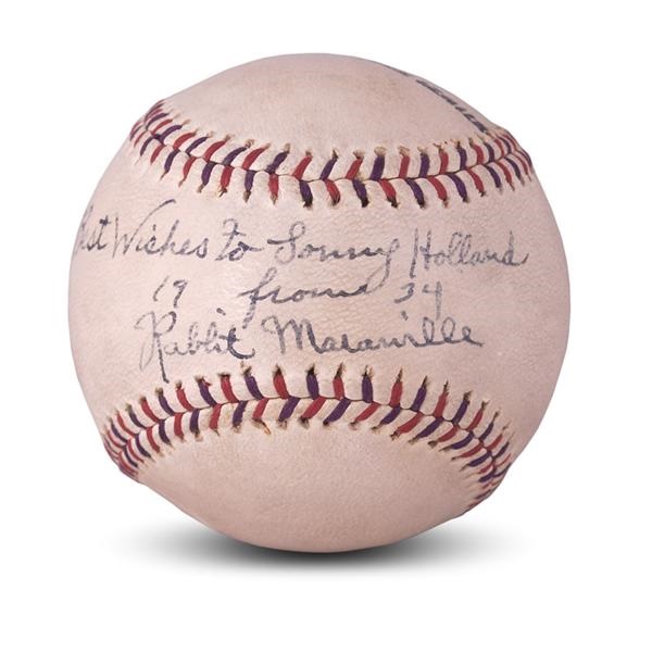 Baseball Autographs - Rabbit Maranville Single Signed Baseball