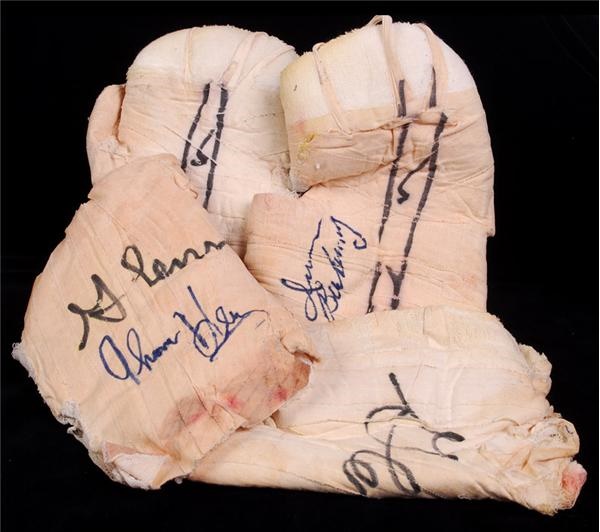 Muhammad Ali & Boxing - Thomas Hearns and Iran Barkley Handwraps from Second Fight