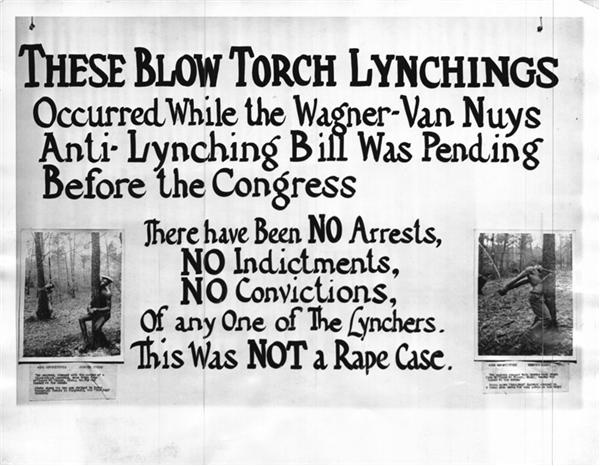 Civil Rights - BLOW TORCH LYNCHINGS
Senate Tiff, 1937