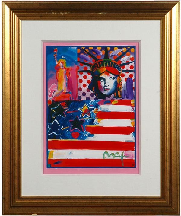 - Peter Max “God Bless America II” Signed Painting (2001)
