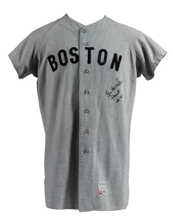 - 1968 Ken Harrelson Signed Red Sox Game Worn Jersey