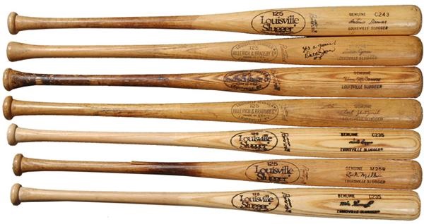 Boston Red Sox Game Used Bats with Fisk, Yaz and Conigliaro (26)