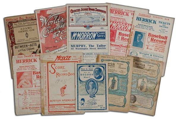 - 1904-1917 Boston Red Sox Program Collection (10)