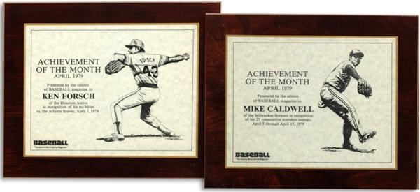 - April 1979 Achievement of the Month Award Ken Forsch and Mike Caldwell (2)