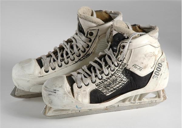 - 1990's Ed Belfour Chicago Black Hawks Game Worn Skates