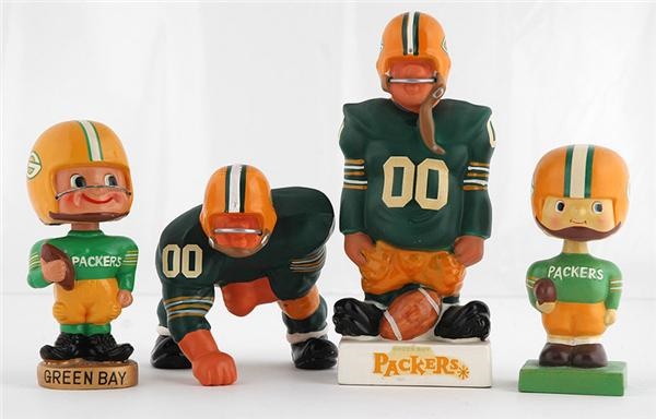 - Collection of 1960's Green Bay Packers Statues (4)