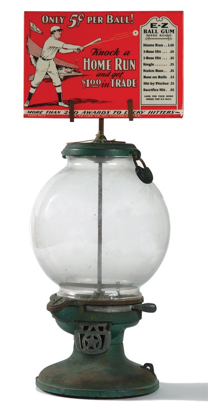 - 1910's "E-Z Ball Gum" Vending Machine