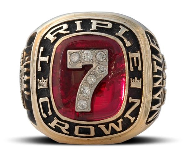 Rare Mickey Mantle Triple Crown Ring