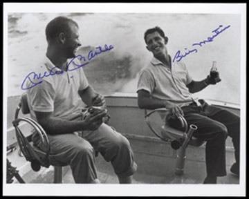 Mickey Mantle - Mickey Mantle & Billy Martin Signed Photograph (8x10")