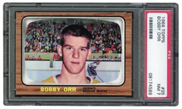 - 1966-67 Topps Hockey Set with PSA 7 Orr Rookie