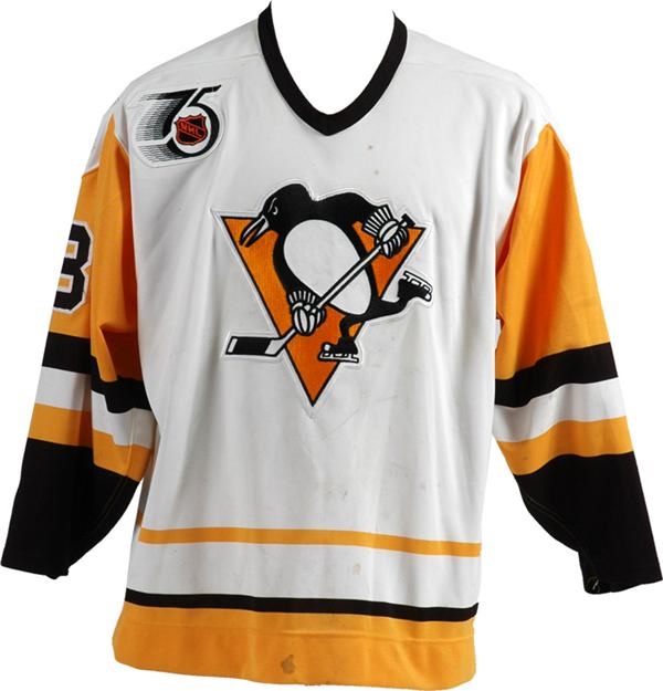 - 1991-92 Ken Priestlay Pittsburgh Penguins Game Worn Jersey