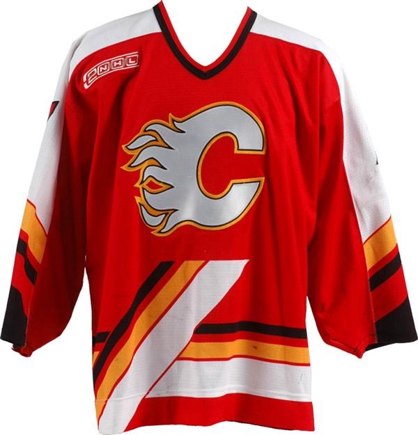 - 1999-00 Marc Bureau Calgary Flames Game Worn Jersey