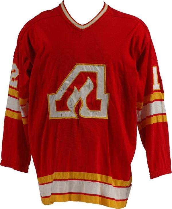 - 1974-75 Tom Lysiak Altanta Flames Game Issued Jersey