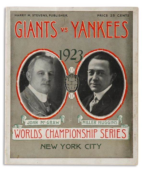 NY Yankees, Giants & Mets - 1923 World Series Program