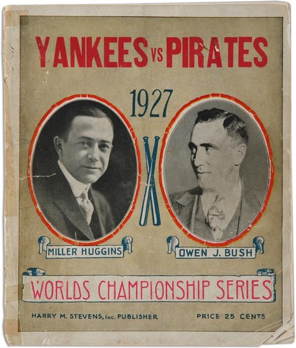 - 1927 New York Yankee vs Pittsburgh Pirates World Series Program