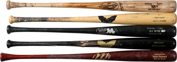 Baseball Equipment - Collection of National League Game Used Bats w/ Ryan Howard (39)
