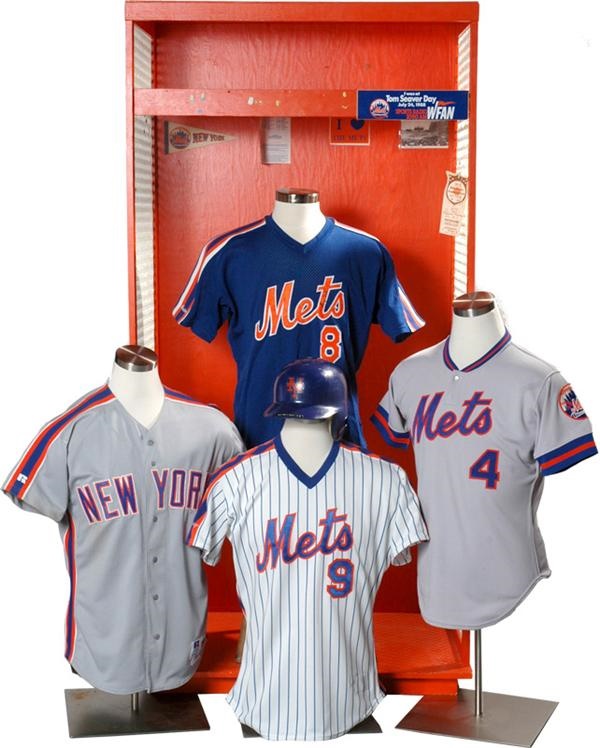 New York Mets Game Used Equipment Collection with Locker