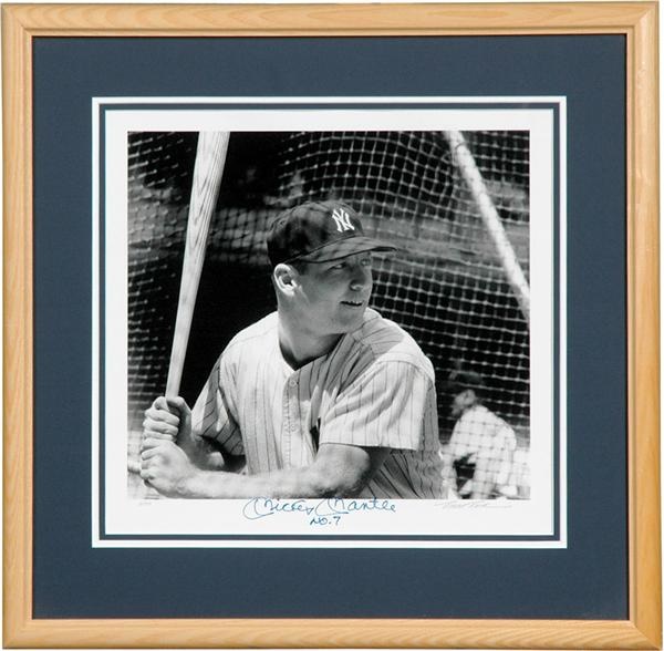 - Mickey Mantle Oversized Photograph by Robert Riger #7/50 (16x16”)
