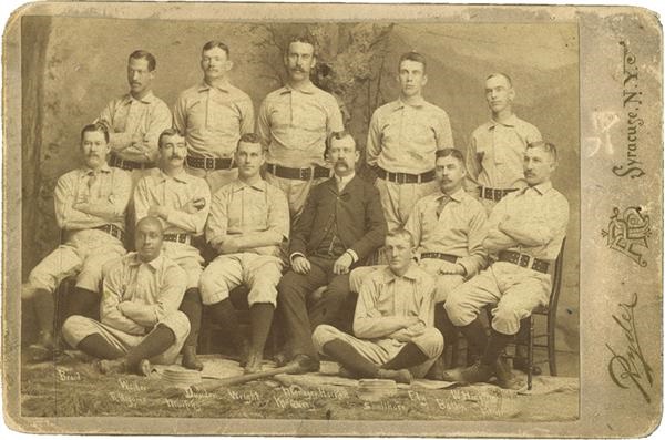 - 1888 Syracuse Stars Cabinet Photograph with Moses Fleet wood Walker